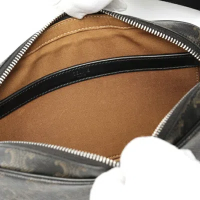 Pre-owned Celine Black Canvas Messenger Bag ()