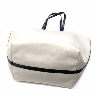 Pre-owned Celine Black Ivory Cotton Leather Tote Bag () In Multi