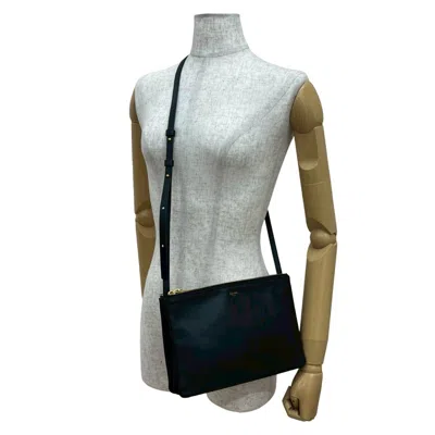 Pre-owned Celine Black Leather Pochette Shoulder Bag ()