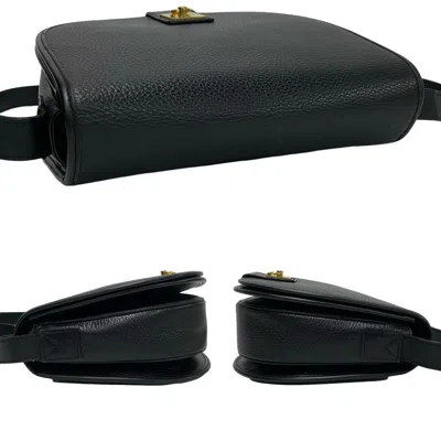 Pre-owned Celine Black Leather Pochette Shoulder Bag ()