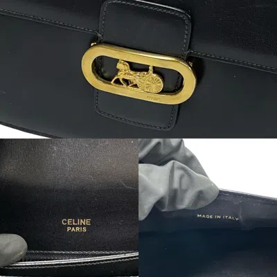 Pre-owned Celine Black Leather Pochette Shoulder Bag ()
