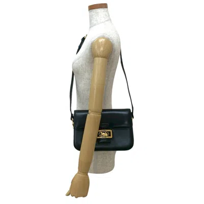 Pre-owned Celine Black Leather Pochette Shoulder Bag ()