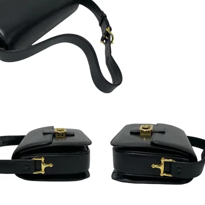 Pre-owned Celine Black Leather Pochette Shoulder Bag ()