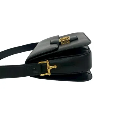 Pre-owned Celine Black Leather Pochette Shoulder Bag ()