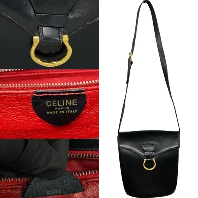 Pre-owned Celine Black Leather Pochette Shoulder Bag ()
