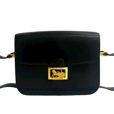 Pre-owned Celine Black Leather Pochette Shoulder Bag ()