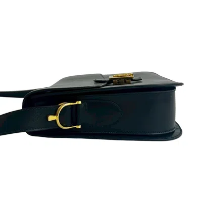 Pre-owned Celine Black Leather Pochette Shoulder Bag ()