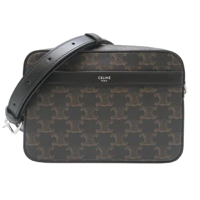 Pre-owned Celine Black Leather Pvc Shoulder Bag ()