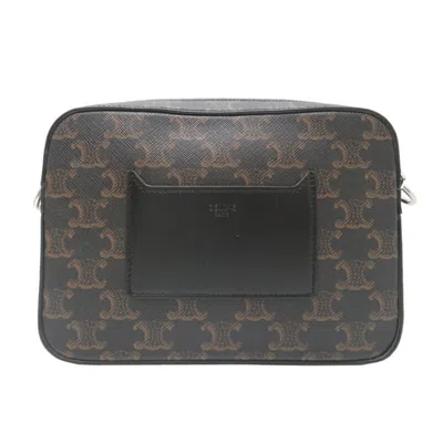 Pre-owned Celine Black Leather Pvc Shoulder Bag ()