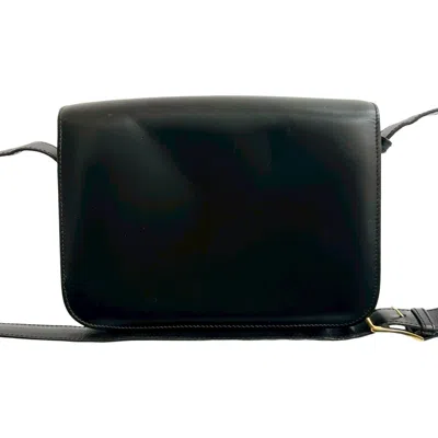 Pre-owned Celine Black Leather Pochette Shoulder Bag ()