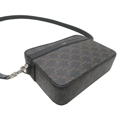 Pre-owned Celine Black Leather Pvc Shoulder Bag ()