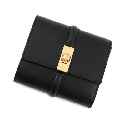 Pre-owned Celine Black Leather Wallet (tri-fold) ()