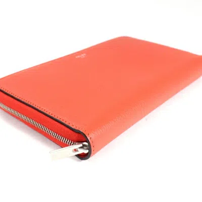 Pre-owned Celine Black Red Color Leather Long Wallet (bi-fold) () In Multi