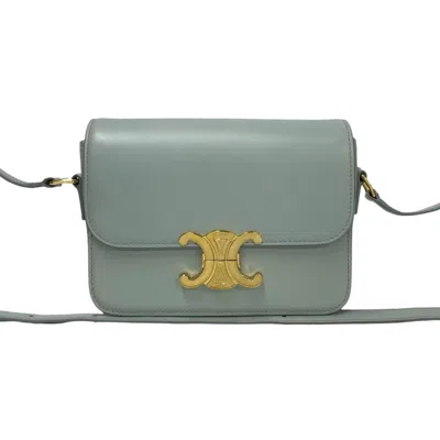 Pre-owned Celine Blue Light Blue Leather Pochette Shoulder Bag ()