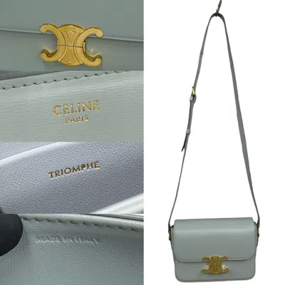 Pre-owned Celine Blue Light Blue Leather Pochette Shoulder Bag ()