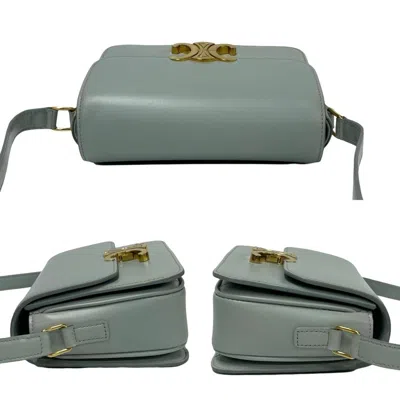 Pre-owned Celine Blue Light Blue Leather Pochette Shoulder Bag ()