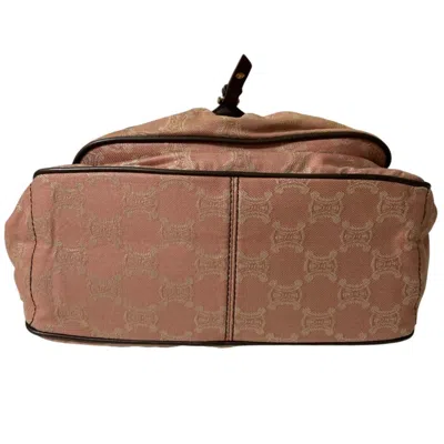 Pre-owned Celine Boogie Pink Beige Jacquard Handbag Tote Bag ()