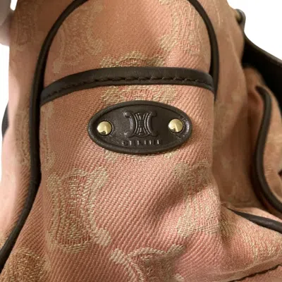 Pre-owned Celine Boogie Pink Beige Jacquard Handbag Tote Bag ()