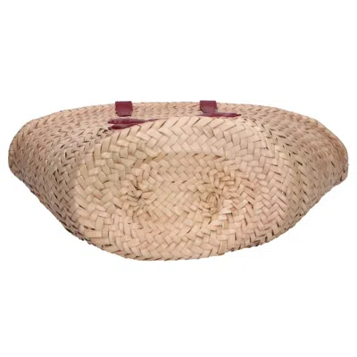 Pre-owned Celine Bordeaux Raffia Tote Bag () In Burgundy