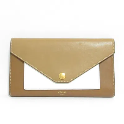 Pre-owned Celine Brown Camel Wallet (tri-fold) ()