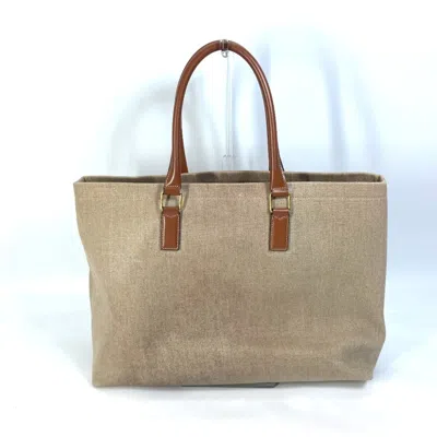 Pre-owned Celine Brown Canvas Leather Shoulder Bag Tote Bag ()