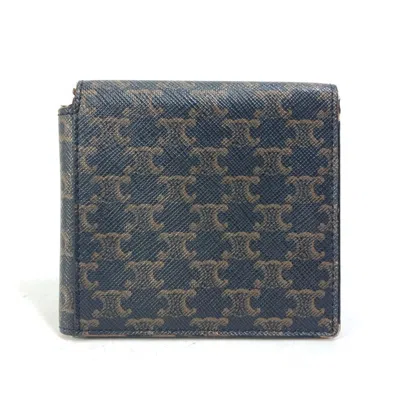 Pre-owned Celine Brown Dark Brown Leather Wallet (bi-fold) ()