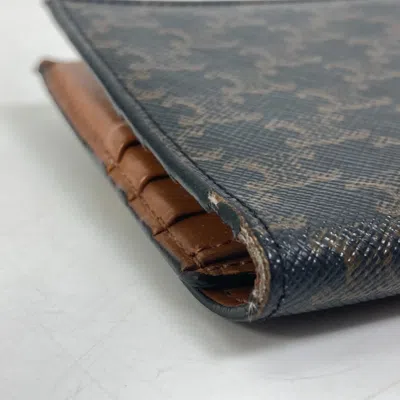 Pre-owned Celine Brown Dark Brown Leather Wallet (bi-fold) ()