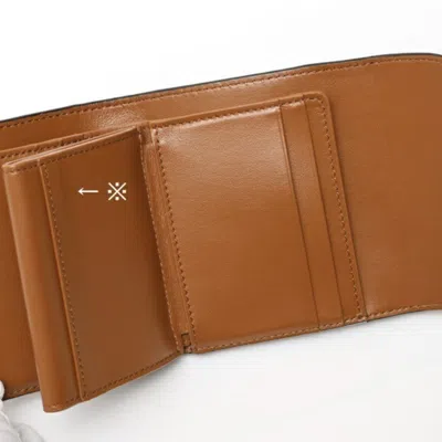 Pre-owned Celine Brown Leather Middle Wallet (tri-fold) ()