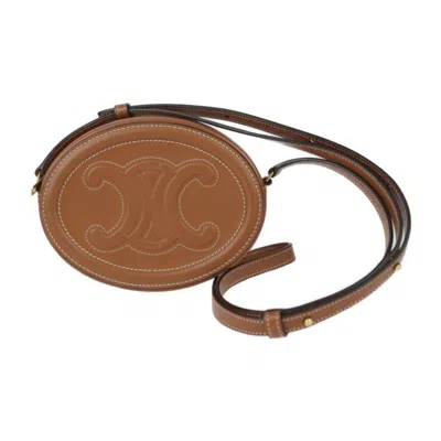 Pre-owned Celine Brown Leather Pochette Pouch Shoulder Bag ()