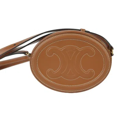 Pre-owned Celine Brown Leather Pochette Pouch Shoulder Bag ()