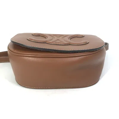 Pre-owned Celine Brown Leather Pochette Shoulder Bag ()