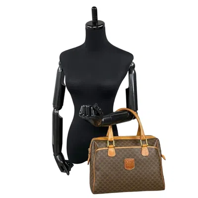 Pre-owned Celine Brown Leather Pvc Boston Bag Handbag ()