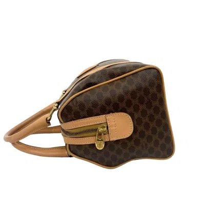 Pre-owned Celine Brown Leather Pvc Boston Bag Handbag ()