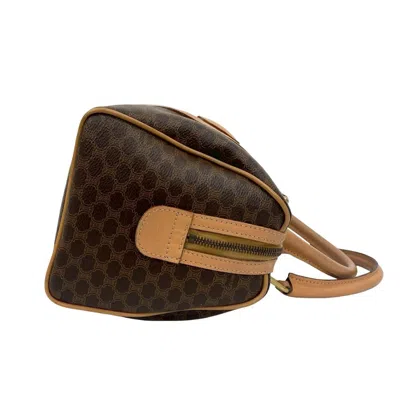 Pre-owned Celine Brown Leather Pvc Boston Bag Handbag ()