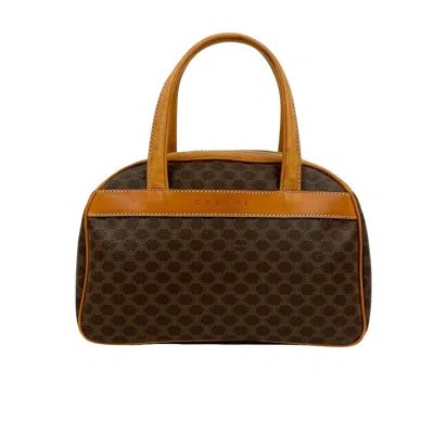 Pre-owned Celine Brown Leather Pvc Boston Bag Handbag ()