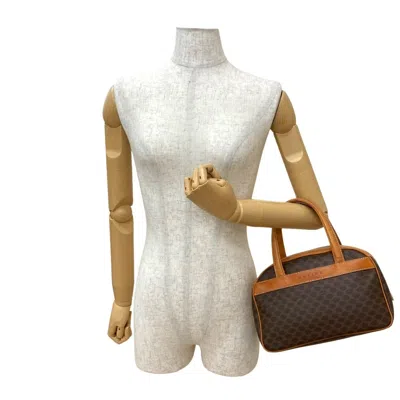Pre-owned Celine Brown Leather Pvc Boston Bag Handbag ()
