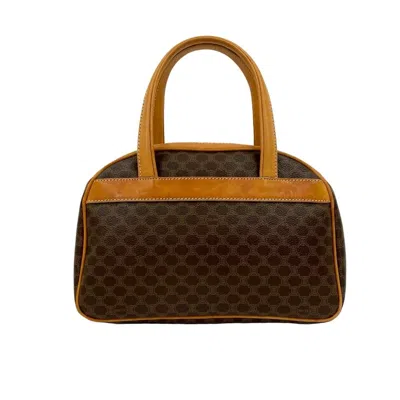 Pre-owned Celine Brown Leather Pvc Boston Bag Handbag ()