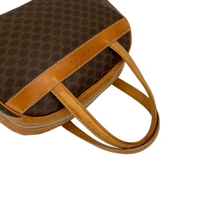 Pre-owned Celine Brown Leather Pvc Boston Bag Handbag ()