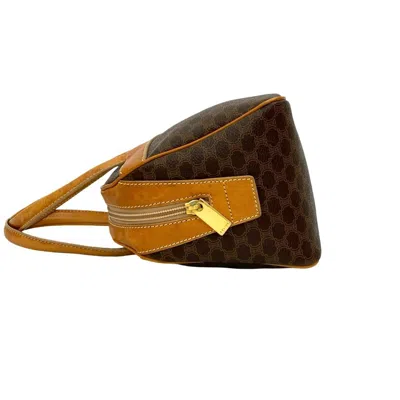 Pre-owned Celine Brown Leather Pvc Boston Bag Handbag ()