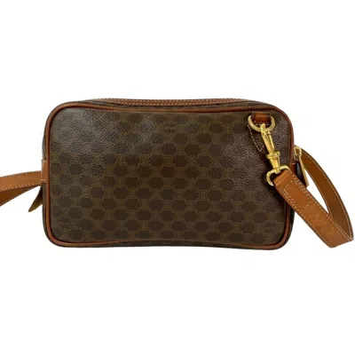 Pre-owned Celine Brown Leather Pvc Pochette Shoulder Bag ()