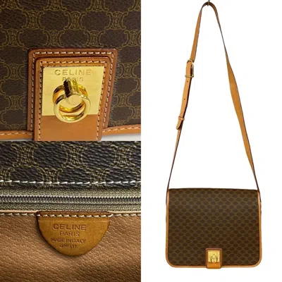 Pre-owned Celine Brown Leather Pvc Pochette Shoulder Bag ()