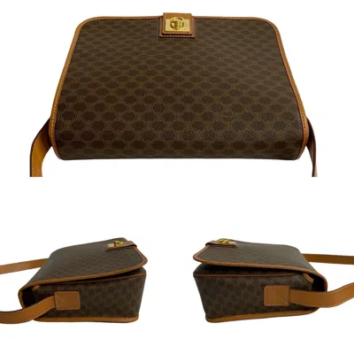 Pre-owned Celine Brown Leather Pvc Pochette Shoulder Bag ()