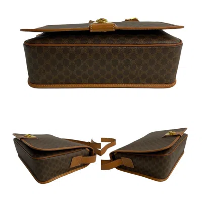 Pre-owned Celine Brown Leather Pvc Pochette Shoulder Bag ()