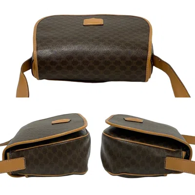 Pre-owned Celine Brown Leather Pvc Pochette Shoulder Bag ()
