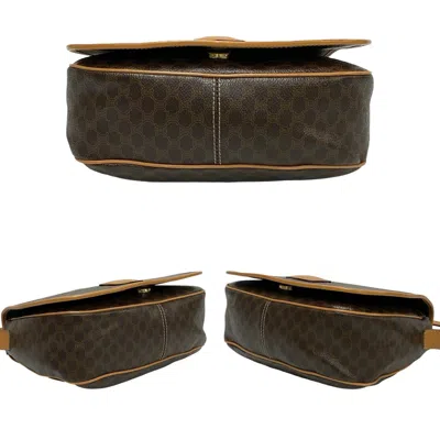 Pre-owned Celine Brown Leather Pvc Pochette Shoulder Bag ()