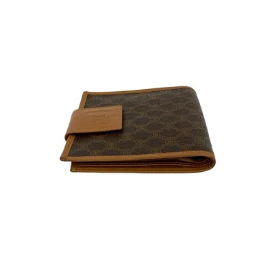 Pre-owned Celine Brown Leather Pvc Wallet (bi-fold) ()