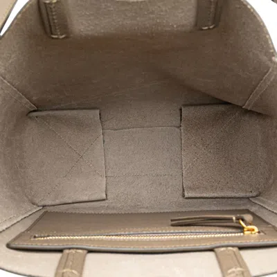 Pre-owned Celine Cabas Beige Leather Shoulder Bag Tote Bag () In Sand