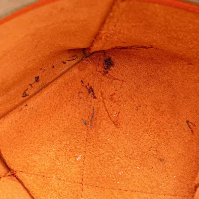 Pre-owned Celine Cabas Beige Orange Leather Handbag Shoulder Bag () In Multi