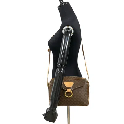 Pre-owned Celine Classic Brown Leather Pvc Pochette Shoulder Bag ()