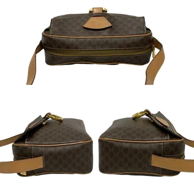 Pre-owned Celine Classic Brown Leather Pvc Pochette Shoulder Bag ()